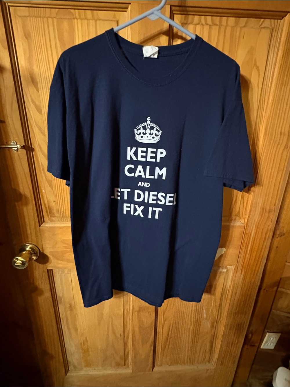 Diesel Navy Blue Keep Calm Graphic Tee